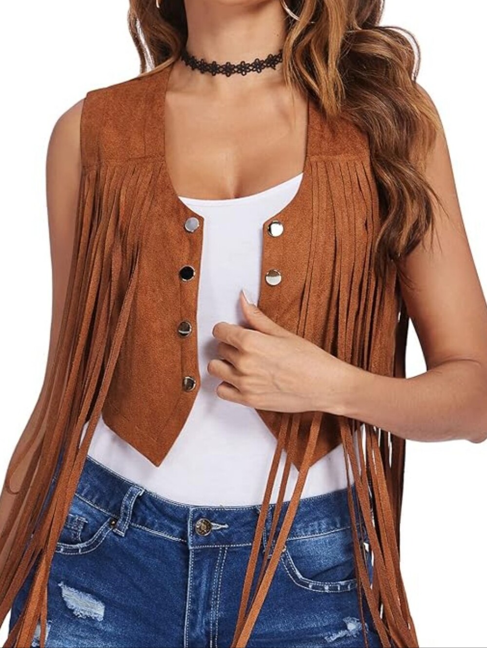 NWOT Fringe Vest